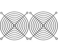 InLine 21571 Griglia per Ventola in Metallo, 120 x 120 mm, Nero (Confezione da 2)