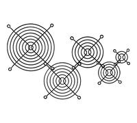 InLine 21572 Griglia per Ventola in Metallo, 140 x 140 mm, Nero