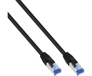 InLine 21625 Cavo Patch LAN, S/FTP, Cat.6A, 500Mhz, Guaina Halogenfree, 0.5 m, Nero