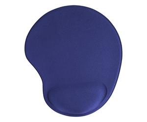 InLine® 21672 Tappetino per Mouse Laser e Ottici, Poggia Polso in Gel, 230 x 205 x 20 mm, Blu