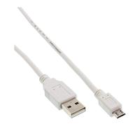 InLine 21698 Cavo Micro USB 2.0, Type-A Maschio a Type Micro-B Maschio, 1.5 m, Bianco