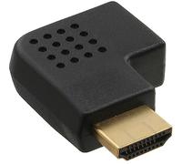 InLine 21782 Adattatore HDMI Maschio a HDMI Femmina, Contatti Dorati, Angolato 90° Verso Destra, Nero