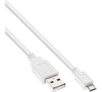 InLine 21849 Cavo Micro USB 2.0, Type-A Maschio a Type Micro-B Maschio, 2 m, Bianco
