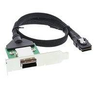 InLine 21920 Adattatore su Staffa PCI Lo Profile da 26 Pin Mini SAS, Esterno a 36 Pin Mini SAS, Nero