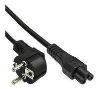 InLine 21964 Cavo Alimentazione Notebook, Spina Schuko CEE-7/7 90° a Presa IEC-320-C5, 2 m, Nero