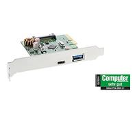 InLine 22307 Scheda USB 3.1 Host-Controller Aggiuntiva, 2 Porte Esterne, PCI, Nero