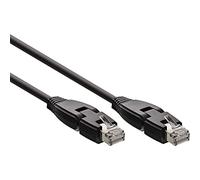 InLine® 22330 Cavo Patch LAN Orientabile 180°, S/FTP, PIMF, Cat.6A, 10 Giga, 500 MHz, Halogenfree, CU 100% Rame, 1 m, Nero