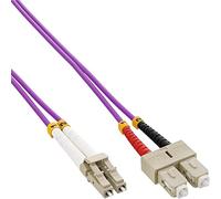 InLine 22385 Cavo Bretella Fibra Ottica Duplex, LC/SC, 50/125µm, OM4, 20M Nero