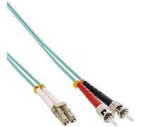 InLine 22397 Cavo Bretella Fibra Ottica Duplex, LC/ST, 50/125µm, OM3, 20M Nero