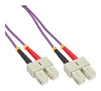 InLine 22414 Cavo Bretella Fibra Ottica Duplex, SC/SC, 50/125µm, OM4, 25M Nero