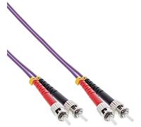 InLine 22424 Cavo Bretella Fibra Ottica Duplex, ST/ST, 50/125µm, OM4, 7.5M Nero