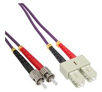InLine 22447 Cavo Bretella Fibra Ottica Duplex, SC/ST, 50/125µm, OM4, 10M Nero