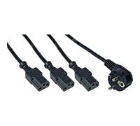 InLine® 22499 Cavo Alimentazione Sdoppiato, Y-Form, Spina Schuko CEE-7/7 a 3X P