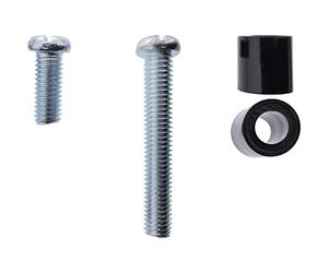 InLine 23100Y - Set di 8 viti da 4 x M8 x 20 mm, 4 x M8 x 50 mm e 4 x 15 mm distanziatori per montaggio a parete