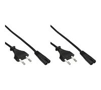 InLine 23248 Cavo Alimentazione Classe II, Spina Europlug CEE 7/16 a Presa IEC-3