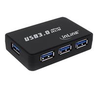 InLine 23302 Hub 4 Porte USB 3.0, Nero