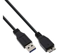 InLine 23383 Cavo USB 3.0, Type-A Maschio a Type Micro-B Maschio, 0.5 m, Nero