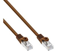 InLine 23485 Cavo Patch LAN, SF/UTP, Cat.5E, Guaina PVC, Cu 100% Rame, 7.5M Marrone