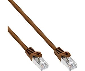 InLine 23485 Cavo Patch LAN, SF/UTP, Cat.5E, Guaina PVC, Cu 100% Rame, 7.5M Marrone
