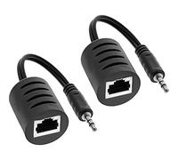 InLine 23618 Estensore Audio Passivo Via Lan RJ45, Jack 3.5 mm, 50 m, Nero