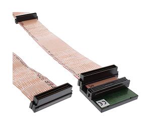 InLine 23857 Cavo SCSI U320 Piatto, 68Pin, 5 Connettori IDC, per 4 Periferiche, con Terminatore, Nero