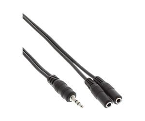 InLine 24080 Cavo Audio Sdoppiatore Y, Nero