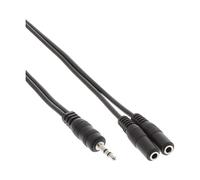InLine 24082 Cavo Audio Sdoppiatore Y, Nero