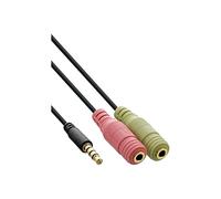 InLine 24092 Cavo Audio Sdoppiatore Y, Nero