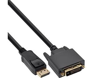InLine 24550 Cavo DisplayPort Maschio a DVI-D 24+1 Maschio, 1.5 m, Dorato, Nero