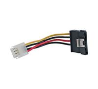 InLine 24552 Cavo Alimentazione Interno da 4 Pin Floppy, 3.5" Maschio a SATA 15 Pin Femmina, 0.15 m Chiusura a Scatto, Nero