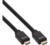 InLine 24685 Cavo HDMI 2.0, 10M, UHD, 4K2K, Arc, Heac, 4K3D, Dorato, Maschio/Maschio HDMI-High Speed Ethernet Premium Nero