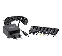 InLine 26608N - Alimentatore di rete universale, 5 V/15 W, con 8 spine di ricambio, micro USB, USB-C