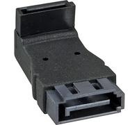 InLine 27700C - Adattatore SATA femmina con piegatura di 90° verso l'alto e connettore SATA maschio, Nero