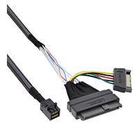 InLine 29620b U.2 Cavo di Collegamento, SSD con U.2 (SFF 8639) su SFF 8643 e di Alimentazione, 0,75 m Nero