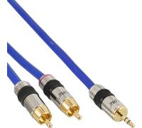 InLine 2m 2x RCA/3.5mm Premium cavo audio Blu