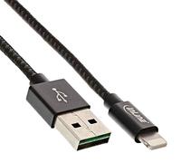 INL InLine® Cavo USB Lightning, Syncor & Data per iPad, iPhone, iPod, 2m, nero,