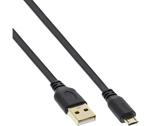 InLine 31703F - Cavo piatto Micro USB 2.0, da USB A a Micro B, 0,3 m