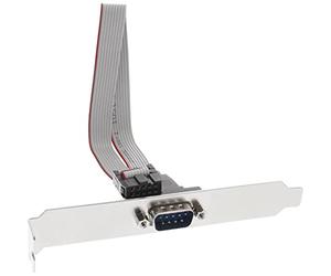 Inline 33208 Serielles Slotblech 9-pol Stecker an 10-pol Buchsenleiste, 1:1, 0.25m