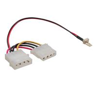 InLine® 33344D Cavo adattatore per ventola, da ventola a 3 pin ad alimentatore a 4 pin, 0,15m, confezione da 100