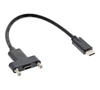 InLine 33441G - Cavo adattatore USB 3.1, da maschio C a femmina C, 0,2 m