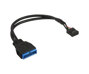 InLine 33449M - Cavo adattatore interno USB 2.0 a 3.0, scheda madre USB 2.0 su USB 3.0, 0,3 m