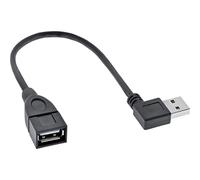 InLine 34602R Smart USB 2.0 - Prolunga angolata, maschio/femmina, tipo A, 0,2 m, colore: Nero