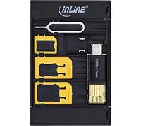 InLine 35091 SIM-Box, Adattatore per Scheda SIM e Scatola Accessori con Lettore OTG