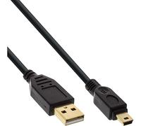 InLine Cavo USB Mini 31830P USB 2.0 USB A - Mini ST 5 pin nero placcato oro 3 m