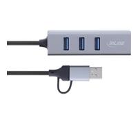 InLine 4in1 Gigabit Hub USB-C e USB-A 1x RJ45 3x USB 3.2 Gen.1 Zwei 33380S