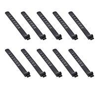 InLine 59972A - Confezione da 10 fascette stringicavo in silicone, richiudibili, per la gestione dei cavi, per casa, ufficio, viaggi, 97 mm, colore: Nero