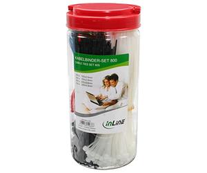 InLine® 59978B Cable Tie Set with Holder (Pack of 800)