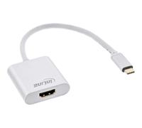 InLine® convertitore USB Display, spina USB tipo C a presa HDMI (DP Alt Mode), 4K2K, argento, 0.2m