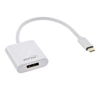 InLine 64102S - Convertitore per display USB, da USB tipo C a DisplayPort femmina (DP Alt Mode), 4K2K, 0,2 m, colore: Argento