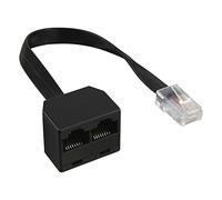InLine 69933 Distributore ISDN da 1x RJ45 maschio a 2x RJ45 Bu, (8P8C) con cavo da 15 cm, senza resistori terminali